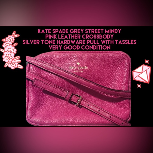 kate spade Handbags - Kate Spade Larger Grey Street Mindy Leather Crossbody Silvertone Hardware Excel